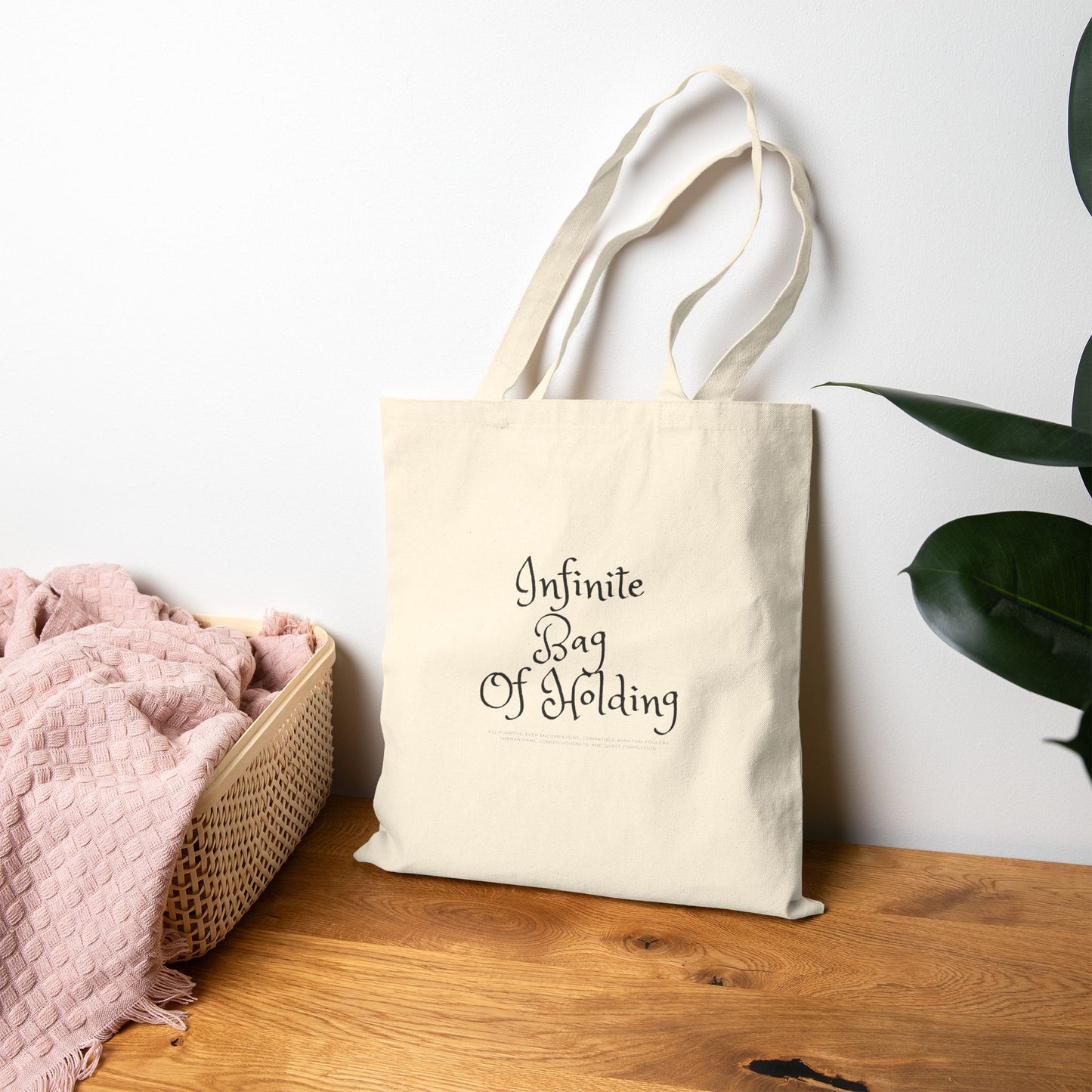 Infinite Bag of Holding Canvas Tote -  1 sided design - Just Gigi IFYKYK