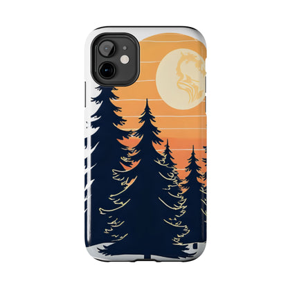 Retro Sunset Pines Graphic Phone Case - Just Gigi IFYKYK