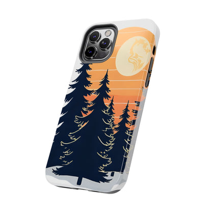 Retro Sunset Pines Graphic Phone Case - Just Gigi IFYKYK