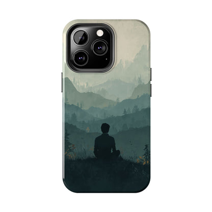 Grey Mountains Serene Silhouette Tough Case