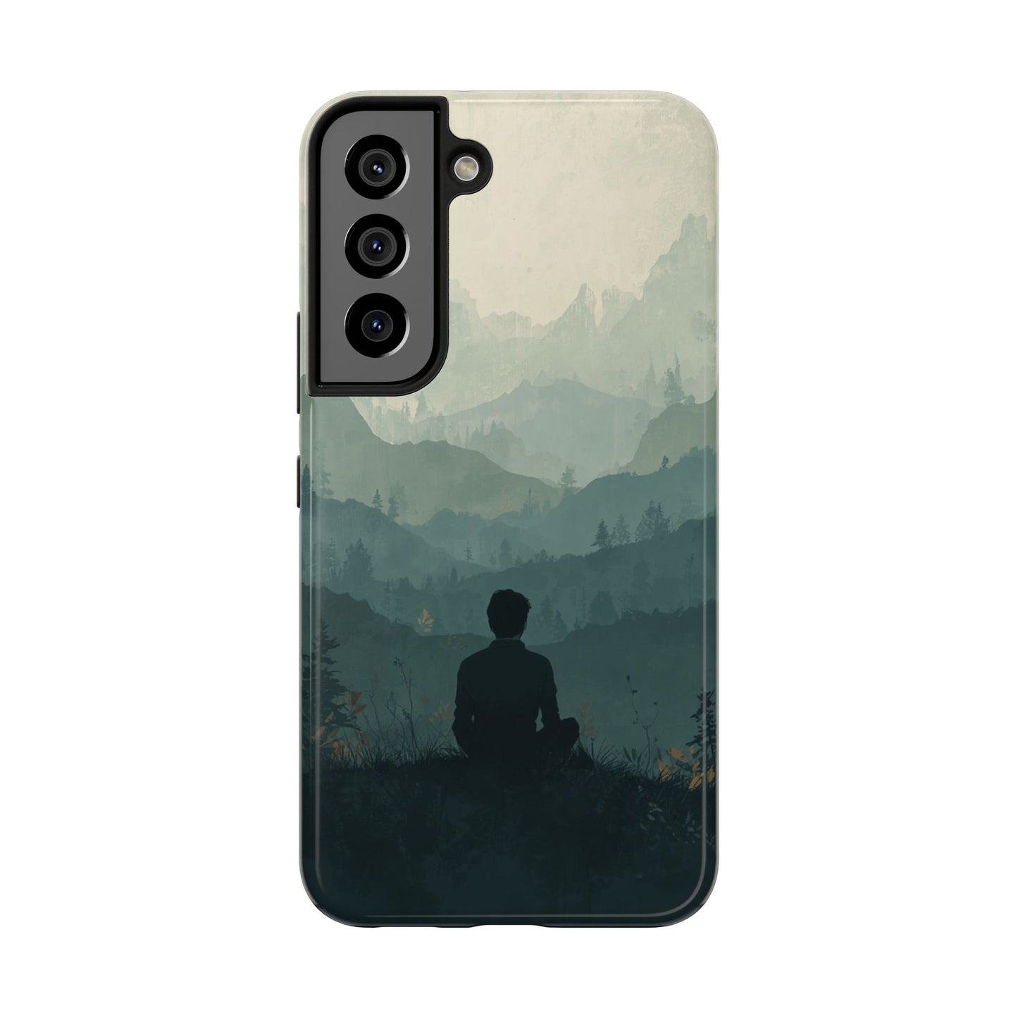 Grey Mountains Serene Silhouette Tough Case
