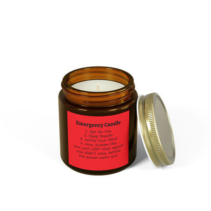 Emergency Candle - Coconut Apricot Wax Jar Candle - Just Gigi IFYKYK