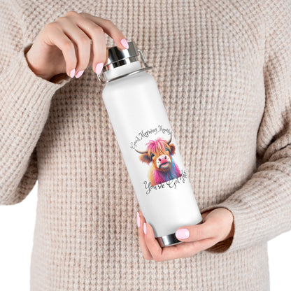 Good Morning Moootiful Copper Vacuum Insulated Bottle
