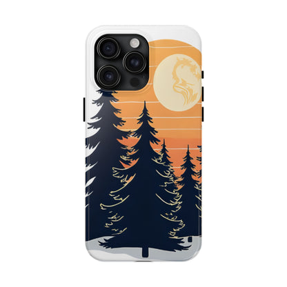 Retro Sunset Pines Graphic Phone Case - Just Gigi IFYKYK