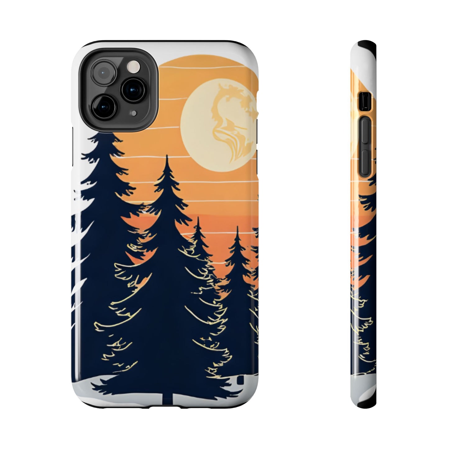 Retro Sunset Pines Graphic Phone Case - Just Gigi IFYKYK