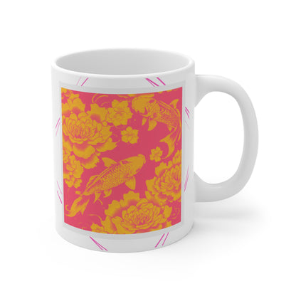 Vibrant Golden Koi Fish Mug 11 oz Just Gigi IFYKYK