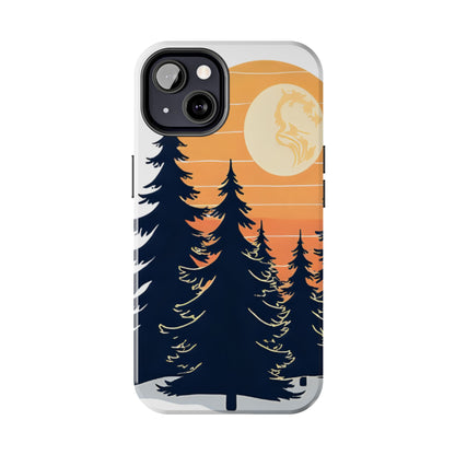 Retro Sunset Pines Graphic Phone Case - Just Gigi IFYKYK
