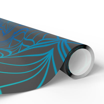 Mandala Geometric Blue Wrapping Paper Roll — Just Gigi IFYKYK