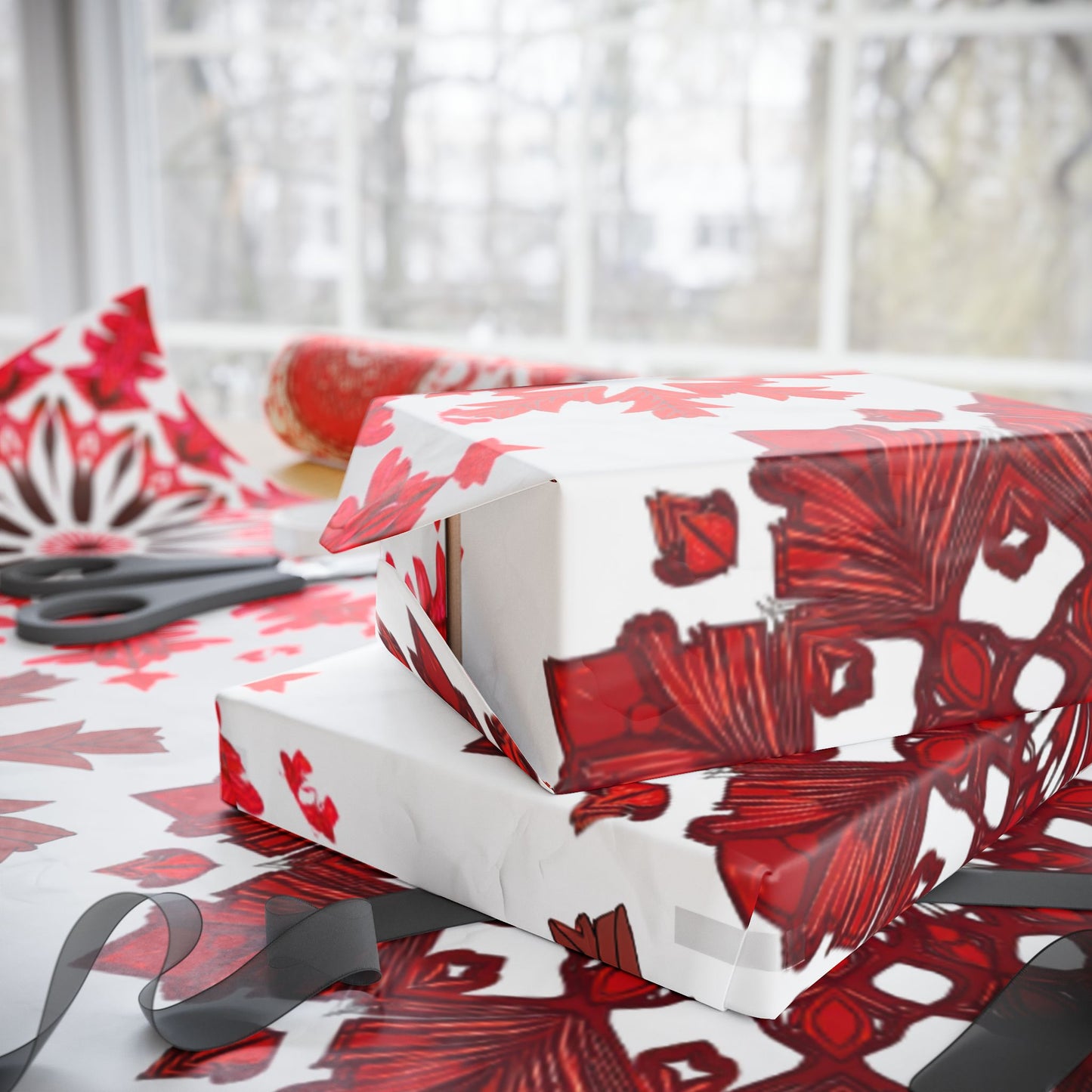 Retro Red Designer Wrapping Paper Roll — Just Gigi IFYKYK