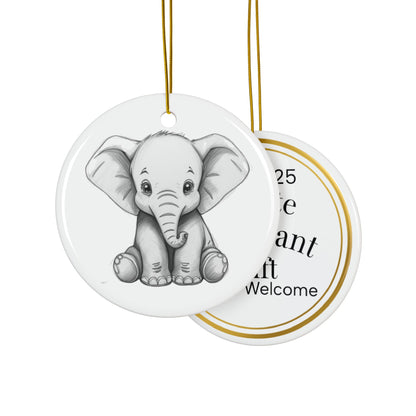 White Elephant  2025 Keepsake Ceramic Ornament — Just Gigi IFYKYK