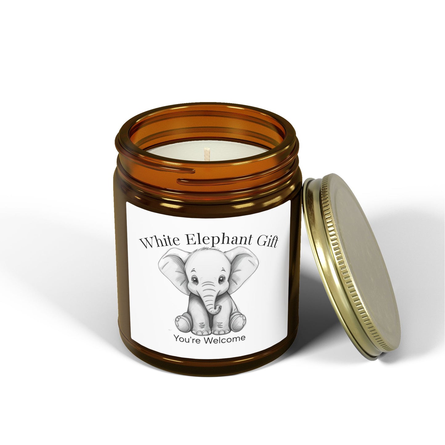 White Elephant Gift (4oz & 9oz) Scented Candles - Just Gigi IFYKYK