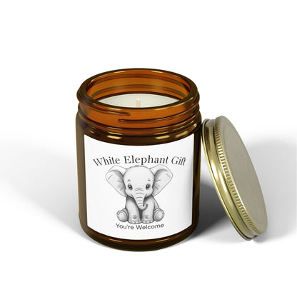 White Elephant Gift (4oz & 9oz) Scented Candles - Just Gigi IFYKYK