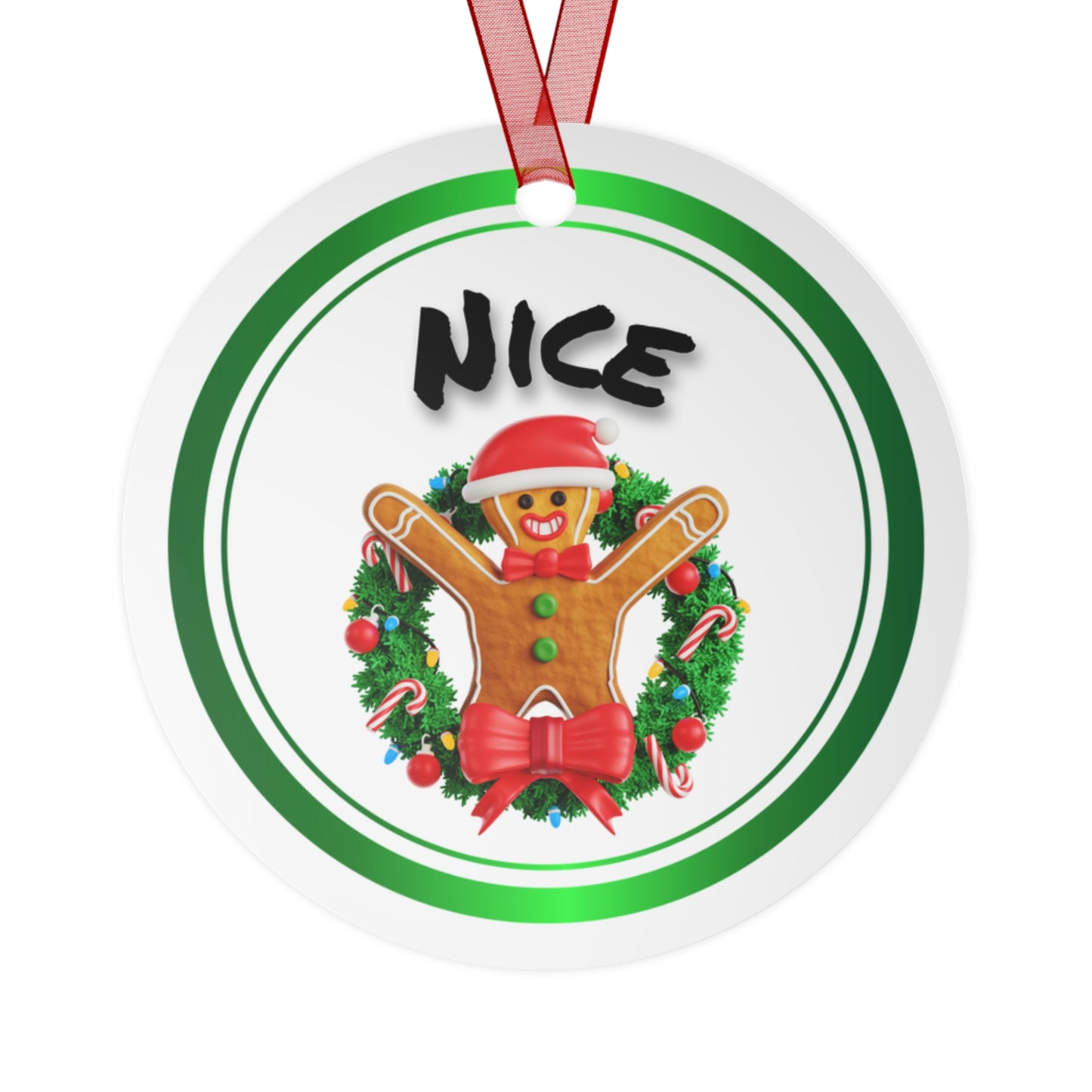 Naughty & Nice Gingerbread Metal Ornaments — Just Gigi IFYKYK