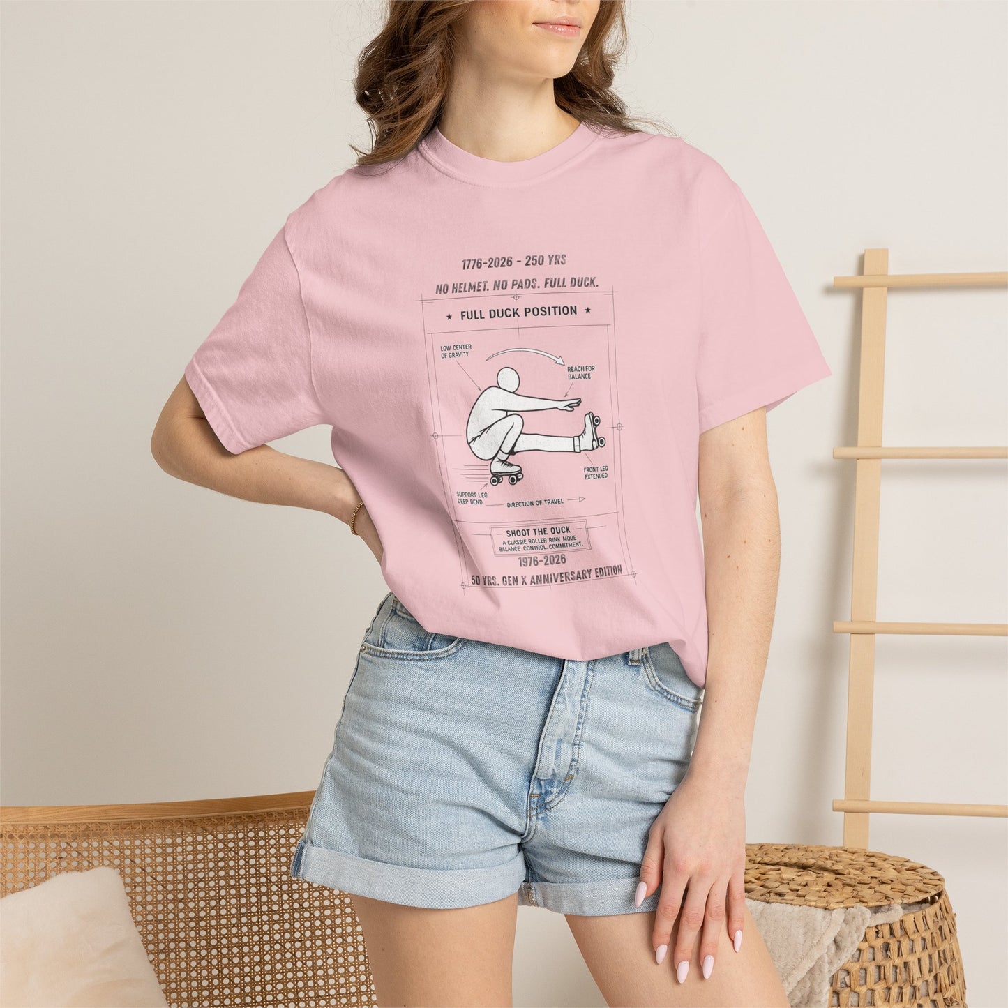 Full Duck Position Blueprint Graphic Tee - Just Gigi IFYKYK