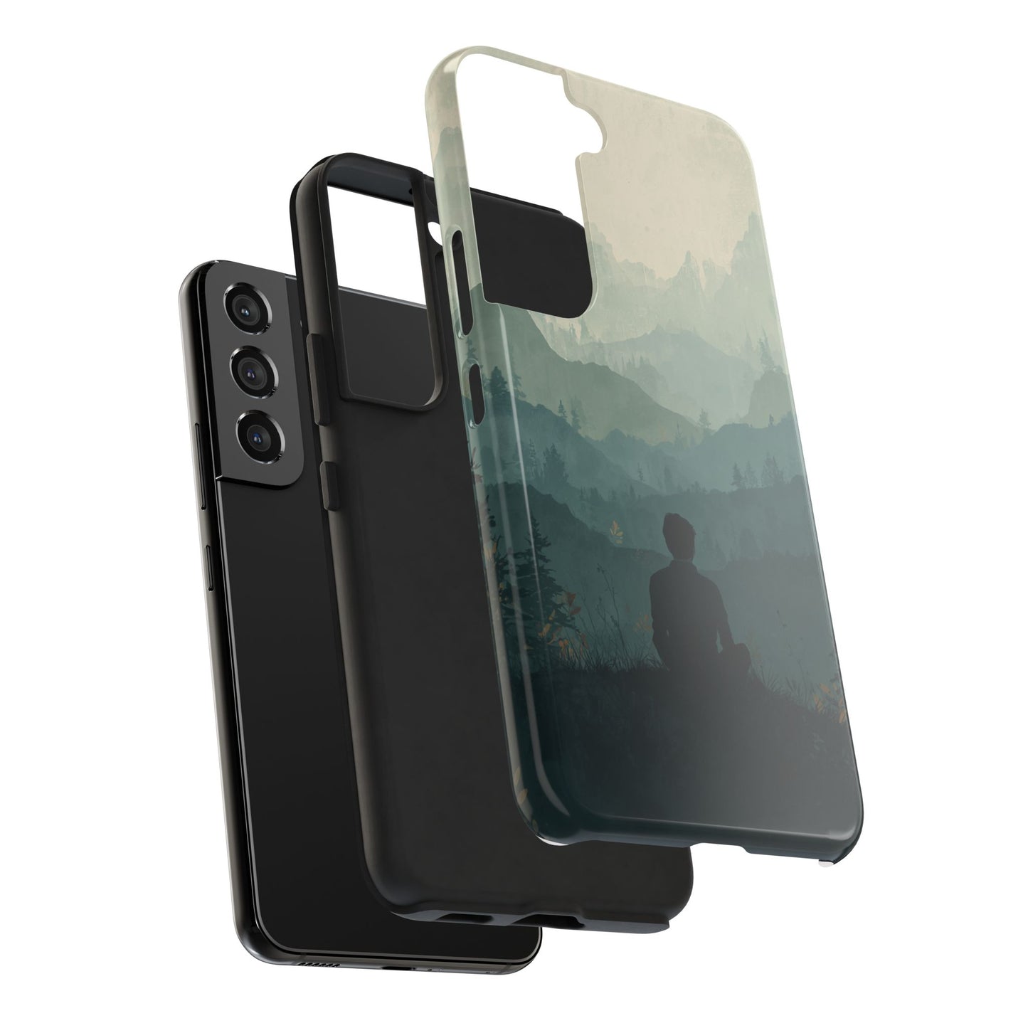 Grey Mountains Serene Silhouette Tough Case