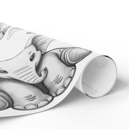 White Elephant Gift Wrapping Paper - Just Gigi IFYKYK