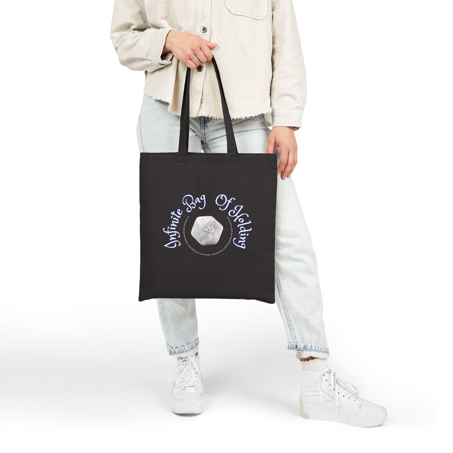Infinite Bag of Holding  - Black Magical Canvas Tote for Fantasy Fans Just Gigi IFYKYK