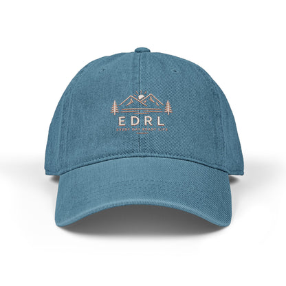 Embroidered Mountain Logo Denim Hat — EDRL by Just Gigi IFYKYK
