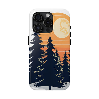 Retro Sunset Pines Graphic Phone Case - Just Gigi IFYKYK