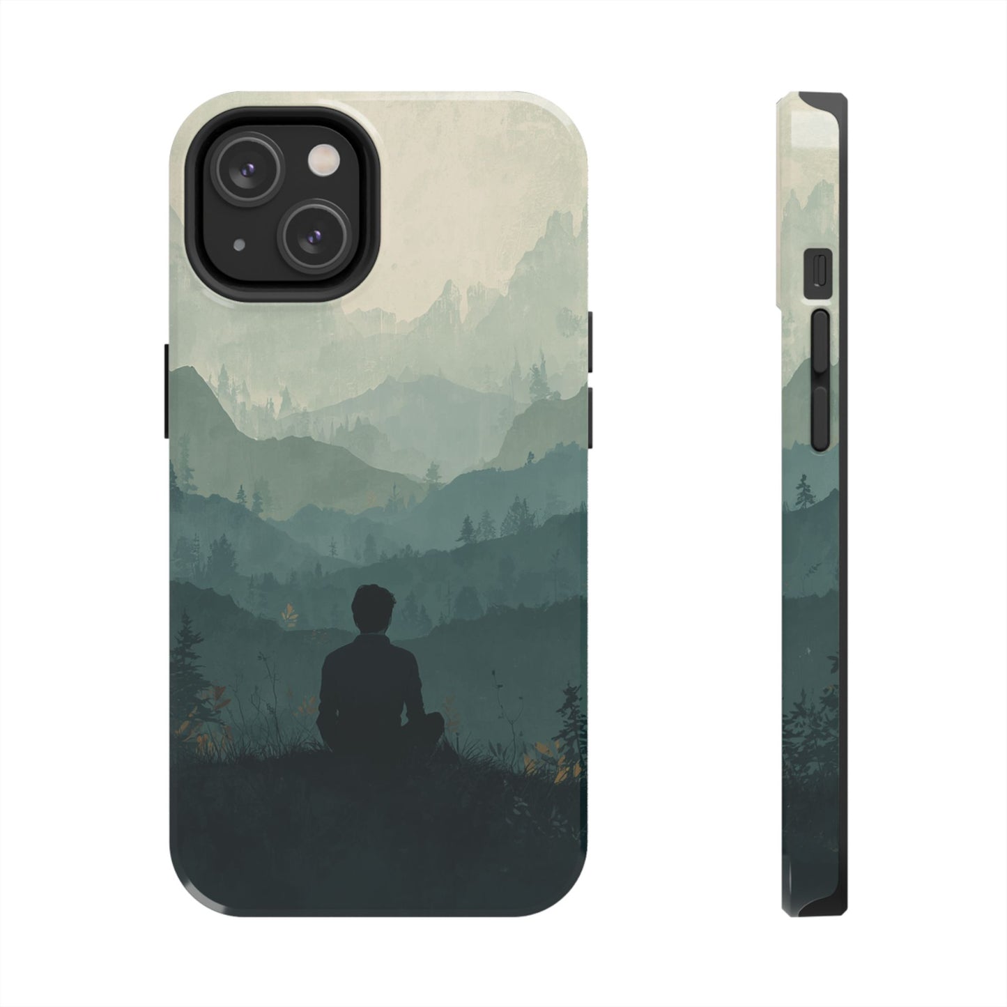 Grey Mountains Serene Silhouette Tough Case