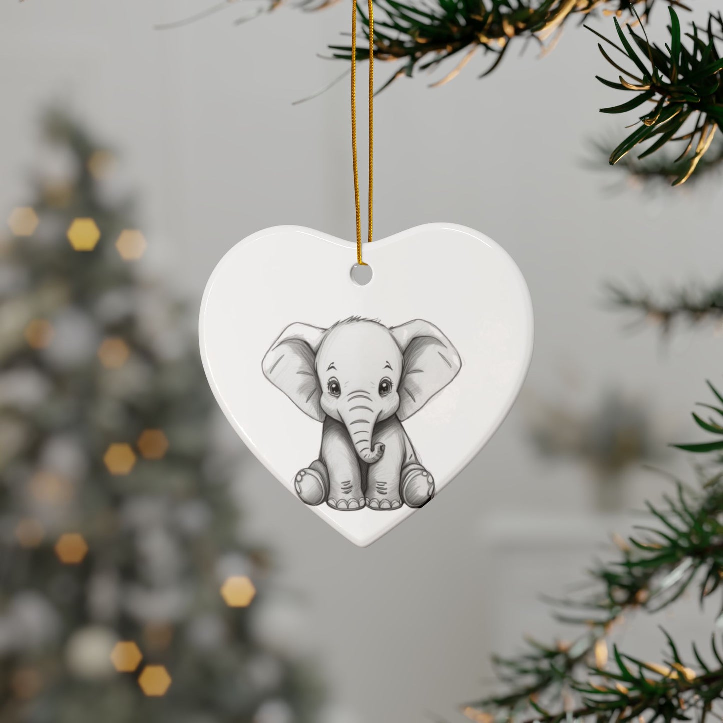 White Elephant 2025 Keepsake Ceramic Ornament — Just Gigi IFYKYK