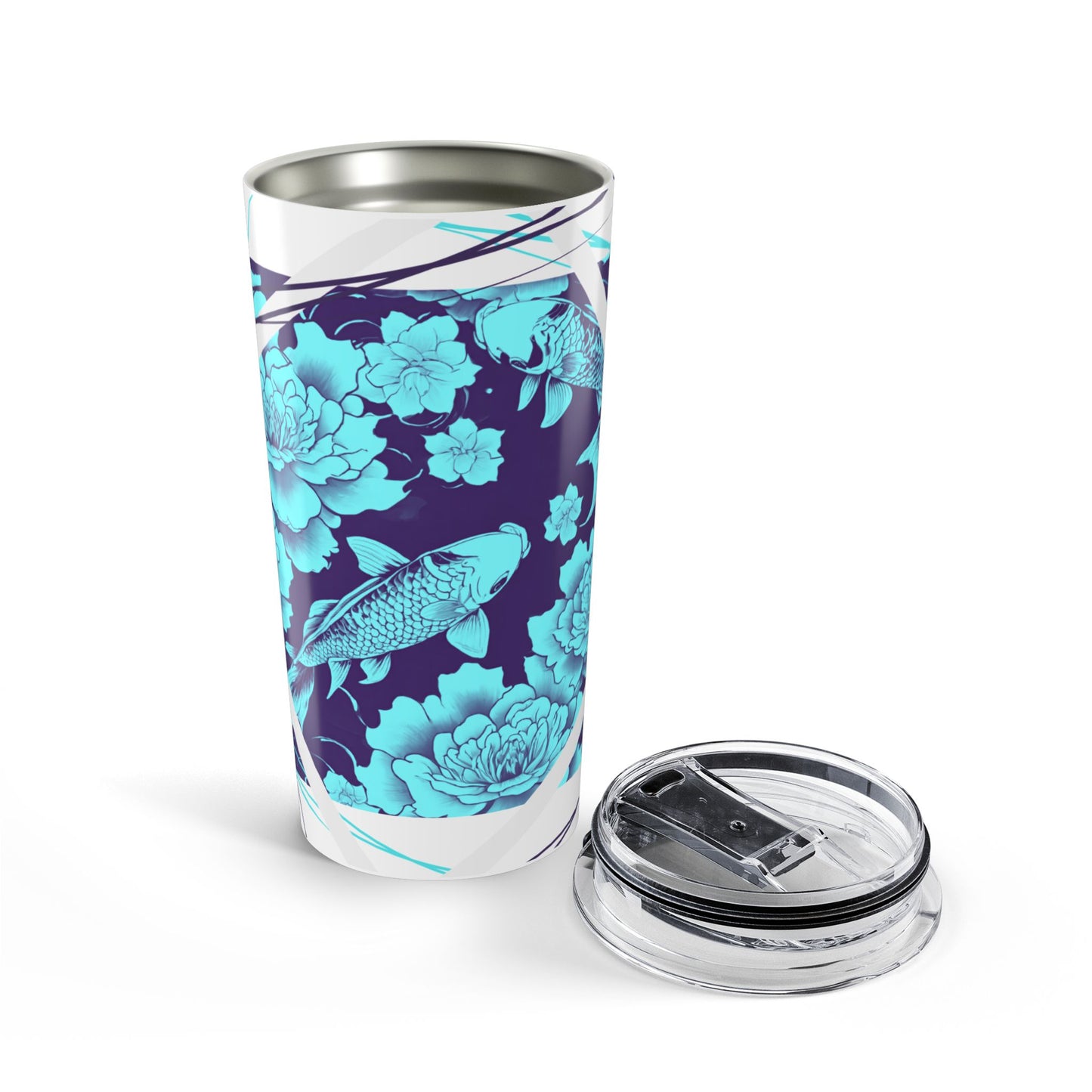 Chic Teal Koi Fish Tumbler - 20oz Just Gigi IFYKYK