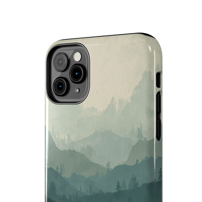 Grey Mountains Serene Silhouette Tough Case
