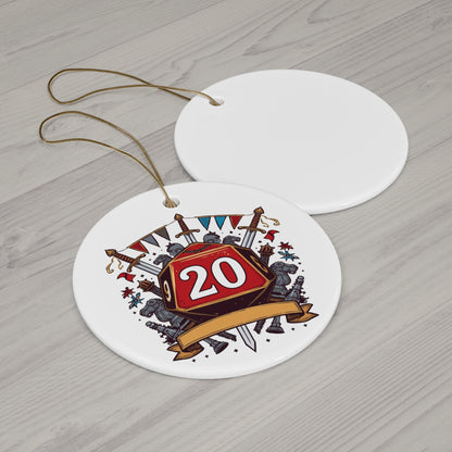 RPG Gamer Ornament Circle Ceramic Ornament - Just Gigi IFYKYK