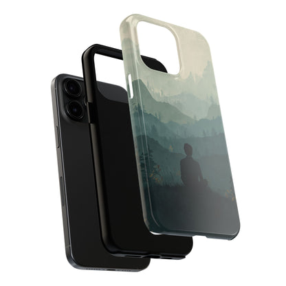 Grey Mountains Serene Silhouette Tough Case
