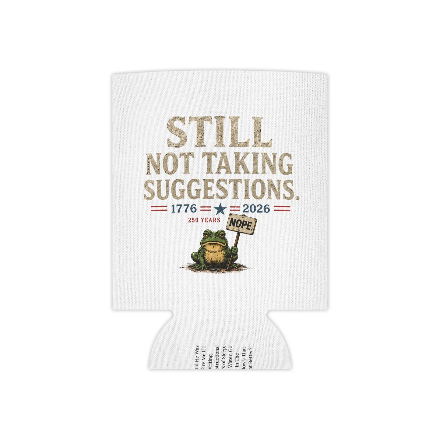 250th Anniversary Patriotic USA Frog Can Koozie