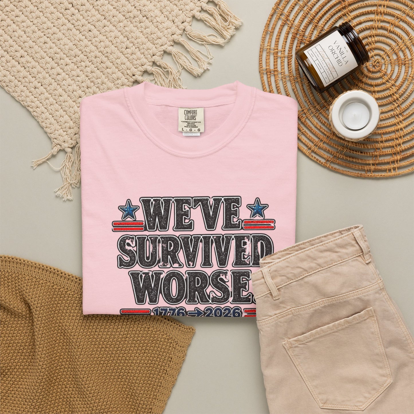 We’ve Survived Worse T-Shirt — 1776 → 2026 Patriotic Tee
