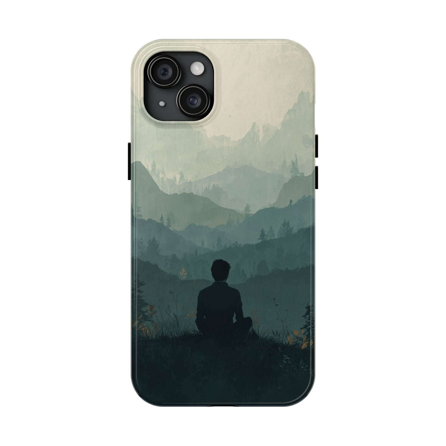 Grey Mountains Serene Silhouette Tough Case