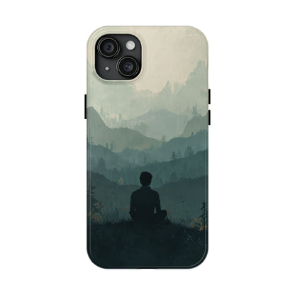 Grey Mountains Serene Silhouette Tough Case