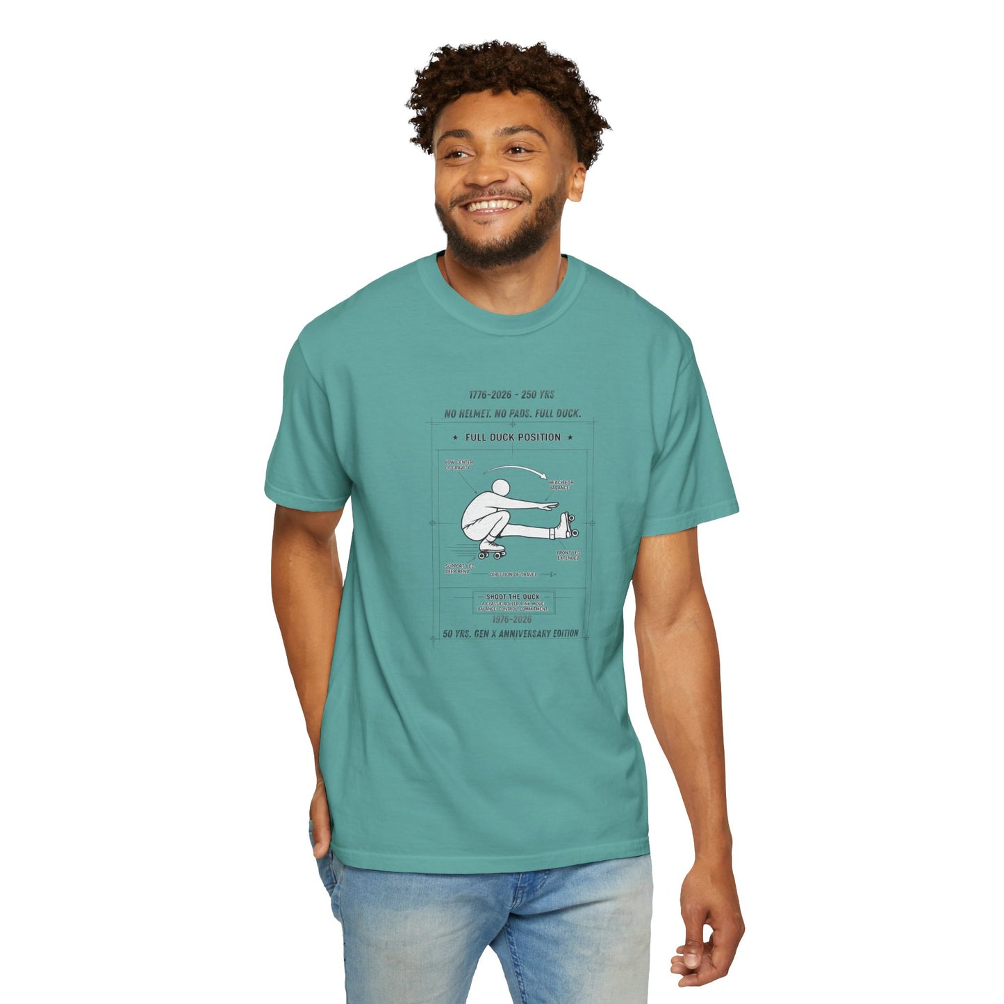 Full Duck Position Blueprint Graphic Tee - Just Gigi IFYKYK