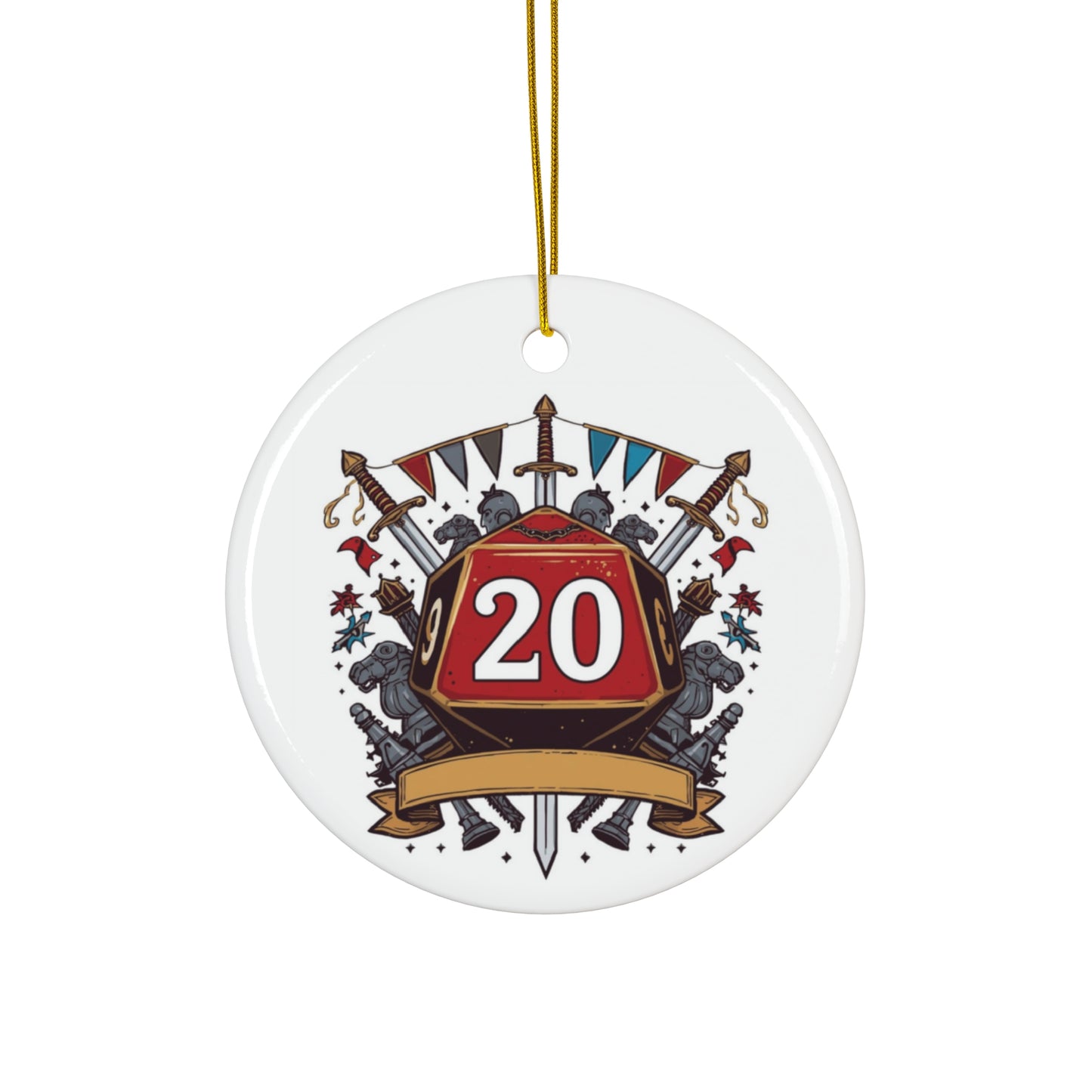 RPG Gamer Ornament Circle Ceramic Ornament - Just Gigi IFYKYK