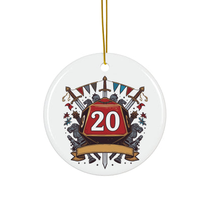 RPG Gamer Ornament Circle Ceramic Ornament - Just Gigi IFYKYK