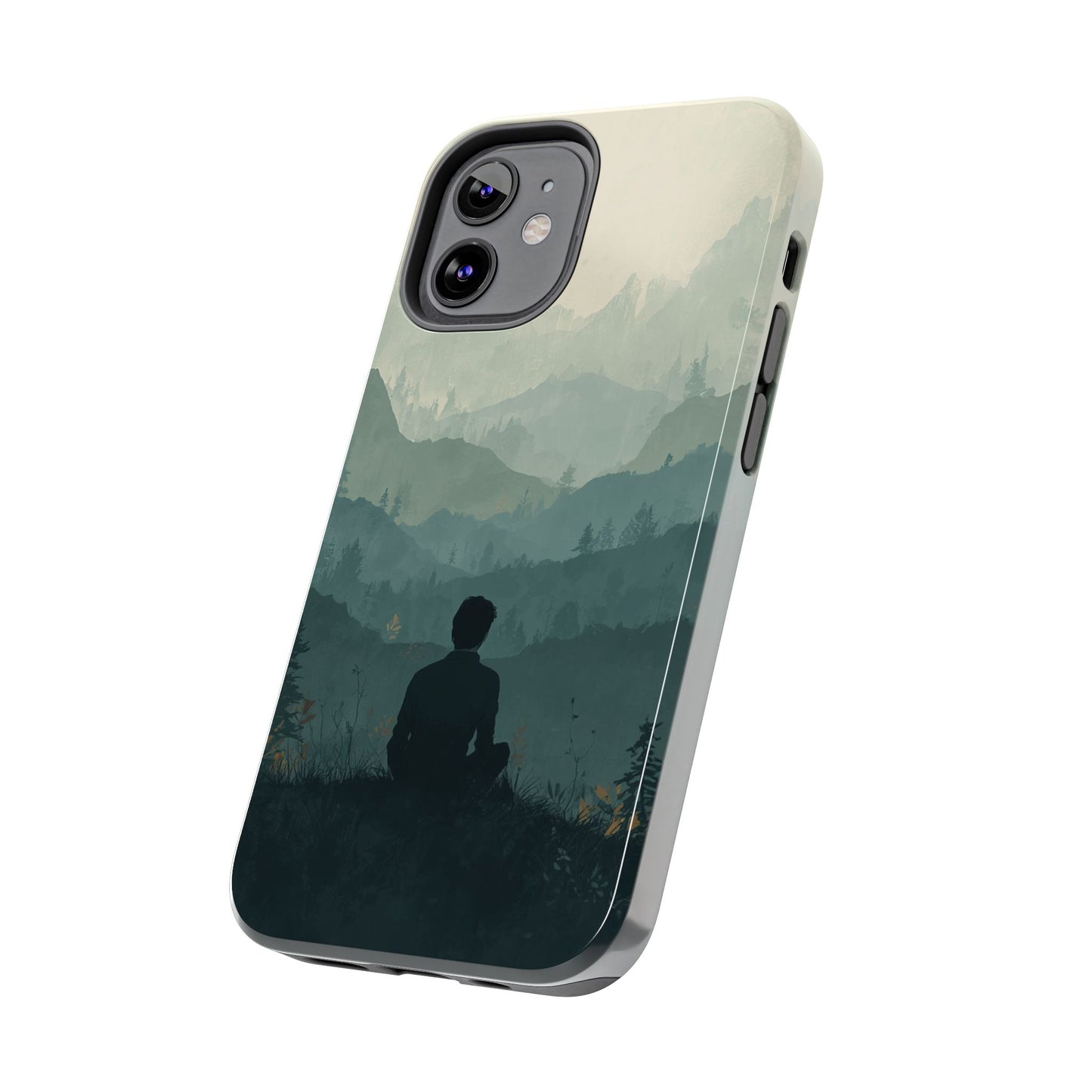 Grey Mountains Serene Silhouette Tough Case