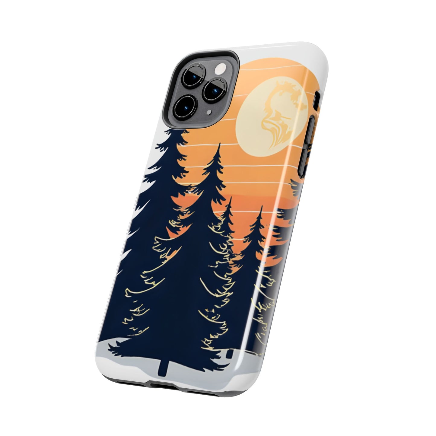 Retro Sunset Pines Graphic Phone Case - Just Gigi IFYKYK