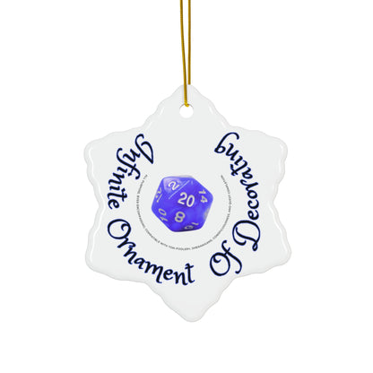 Infinite Ornament of Decorating ceramic Circle or Snowflake (you choose)  -  Just Gigi IFYKYK