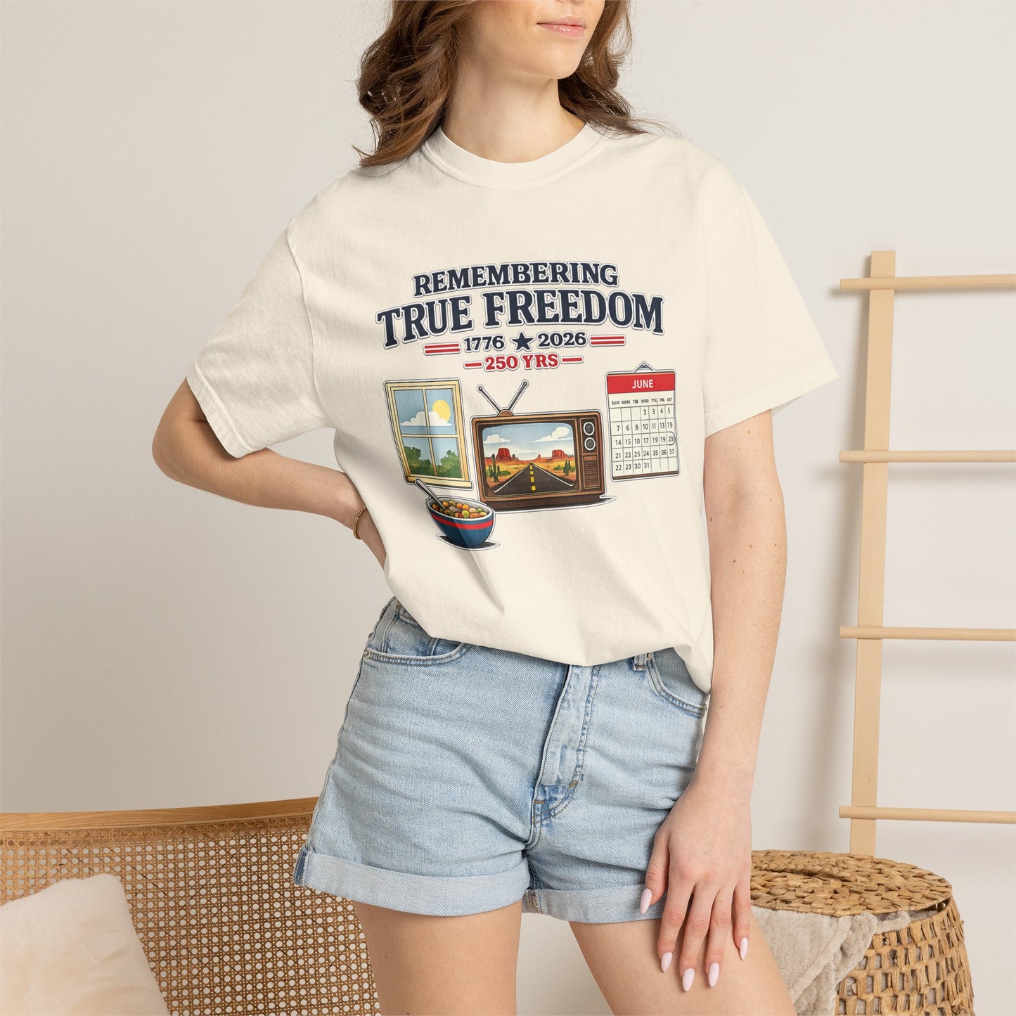 Remembering True Freedom T‑Shirt — 1776 to 2026 Patriotic Graphic Tee Just Gigi IFYKYK