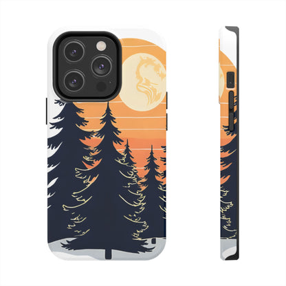 Retro Sunset Pines Graphic Phone Case - Just Gigi IFYKYK