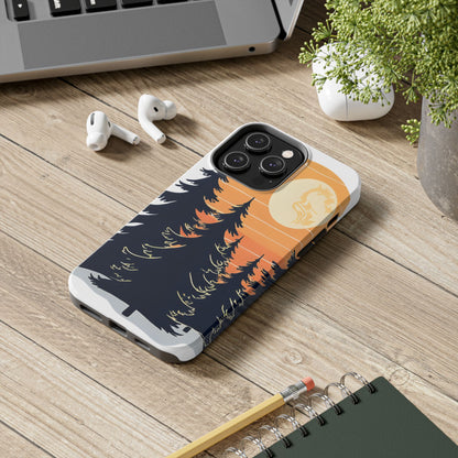 Retro Sunset Pines Graphic Phone Case - Just Gigi IFYKYK