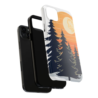 Retro Sunset Pines Graphic Phone Case - Just Gigi IFYKYK