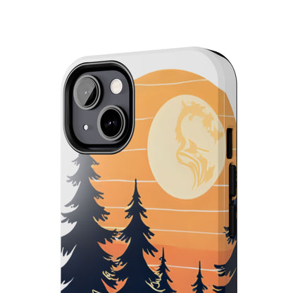 Retro Sunset Pines Graphic Phone Case - Just Gigi IFYKYK