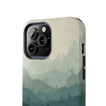 Grey Mountains Serene Silhouette Tough Case
