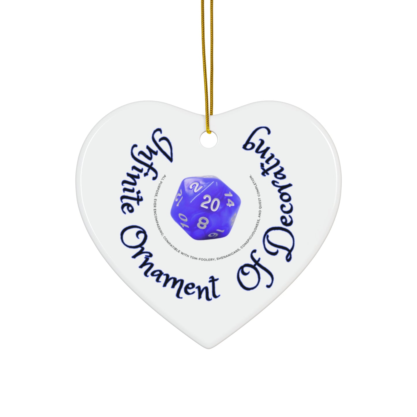 Infinite Ornament of Decorating Heart-Shaped Ceramic - Just Gigi IFYKYK