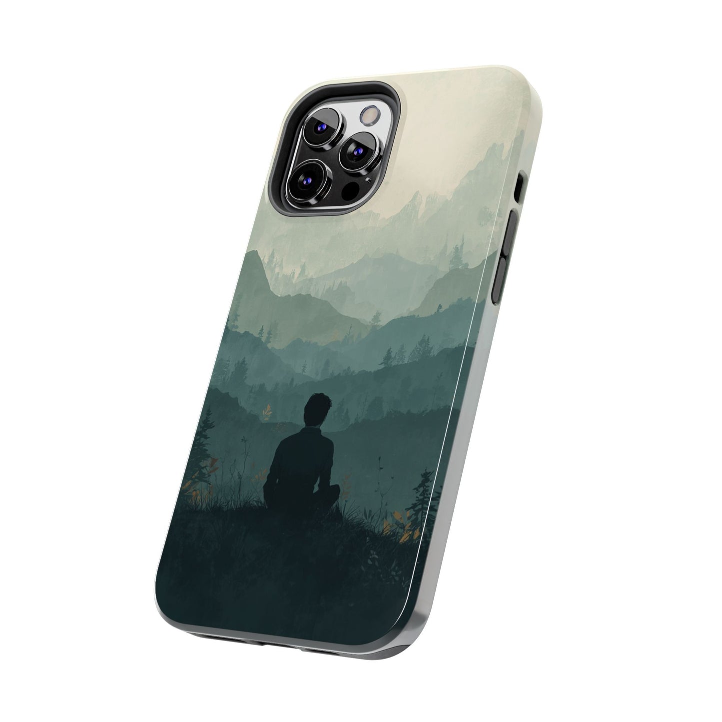 Grey Mountains Serene Silhouette Tough Case