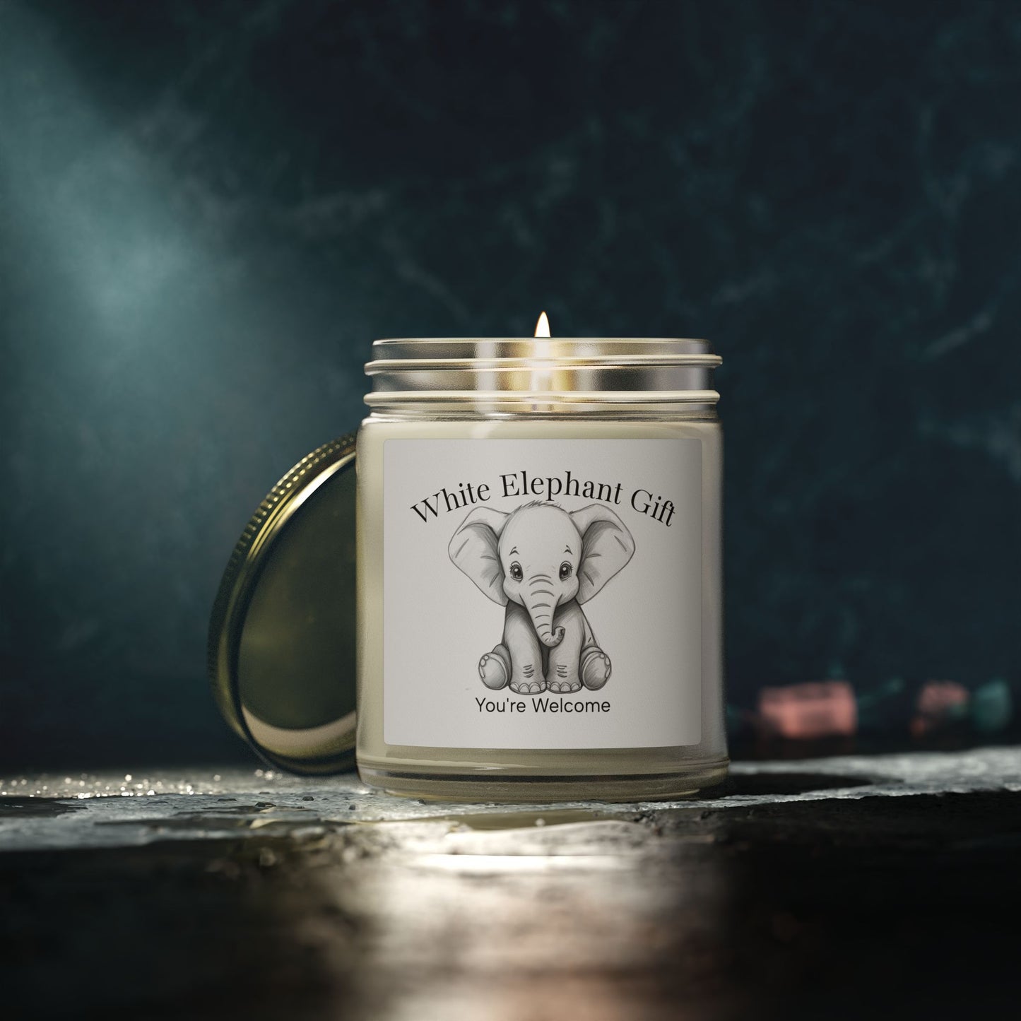 White Elephant Gift (4oz & 9oz) Scented Candles - Just Gigi IFYKYK