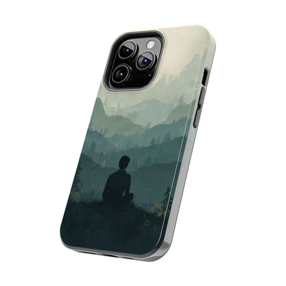 Grey Mountains Serene Silhouette Tough Case