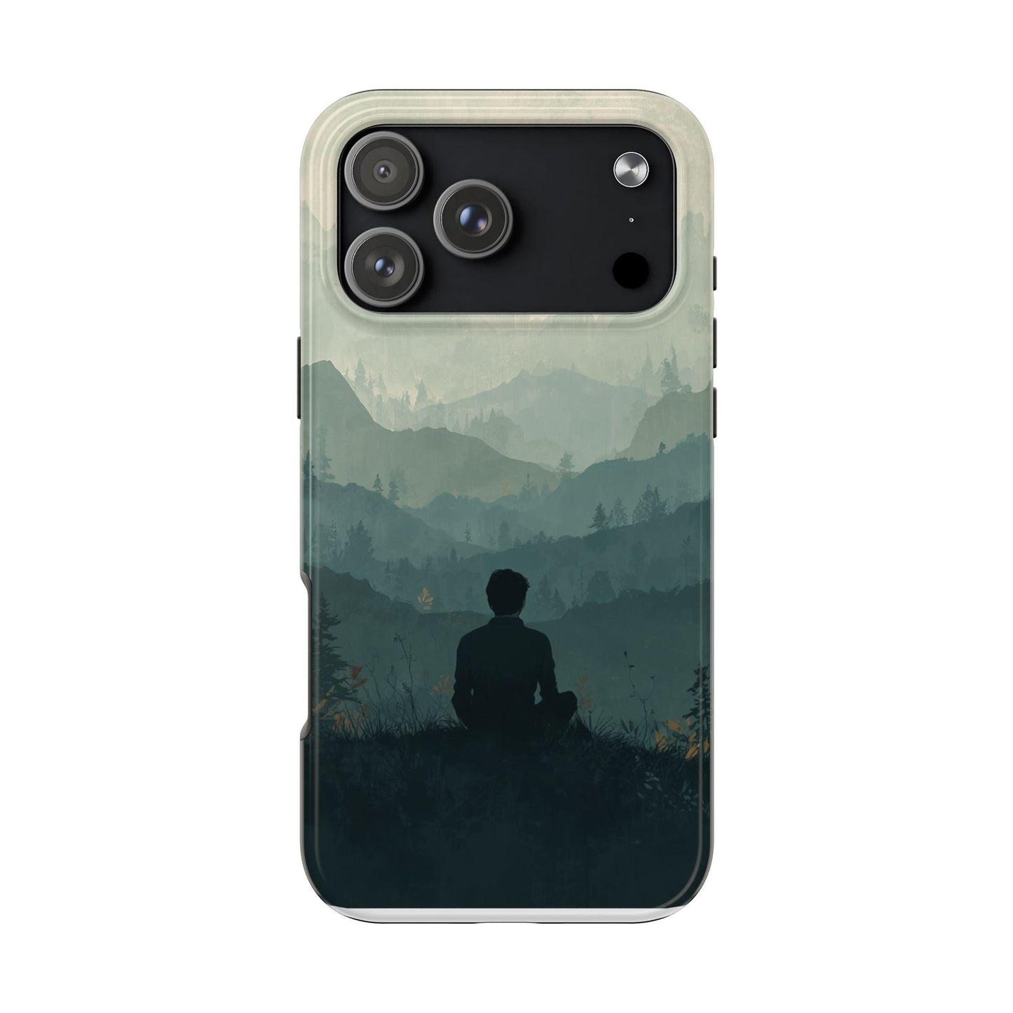 Grey Mountains Serene Silhouette Tough Case